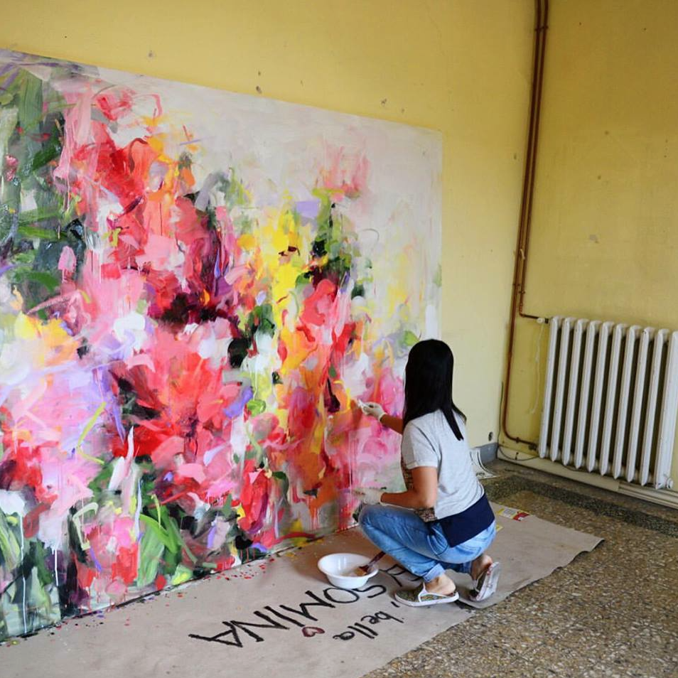 954x954 137 Likes, 7 Comments - Abstract Flower Painting Ideas