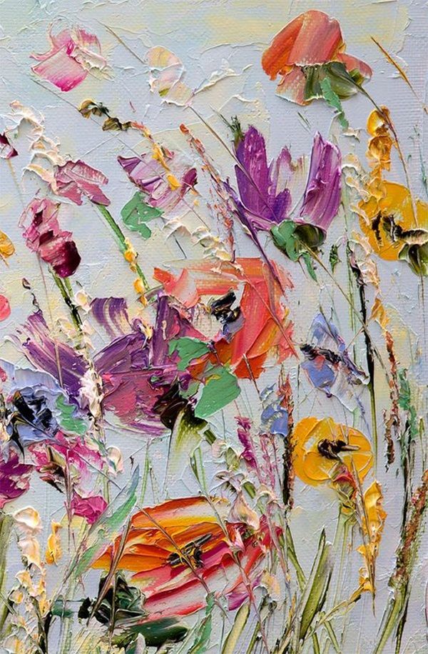 600x916 90 Easy Abstract Painting Ideas That Look Totally Awesome - Abstract Flower Painting Ideas