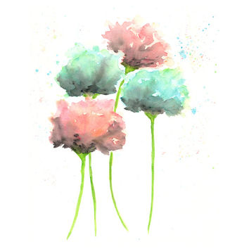 354x354 Best Abstract Watercolor Flower Paintings Products On Wanelo - Abstract Flower Watercolor Painting