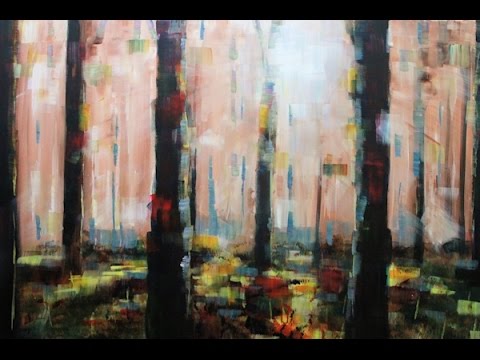 480x360 How To Paint Abstract Acrylic Landscape Misty Forest Painting - Abstract Forest Painting