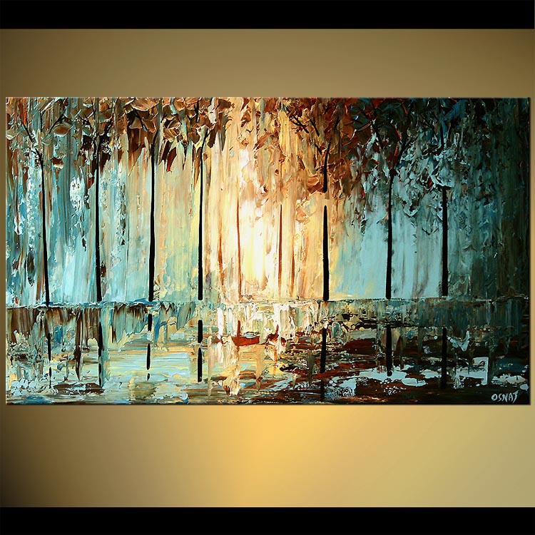 Abstract Forest Painting at PaintingValley.com | Explore collection of ...