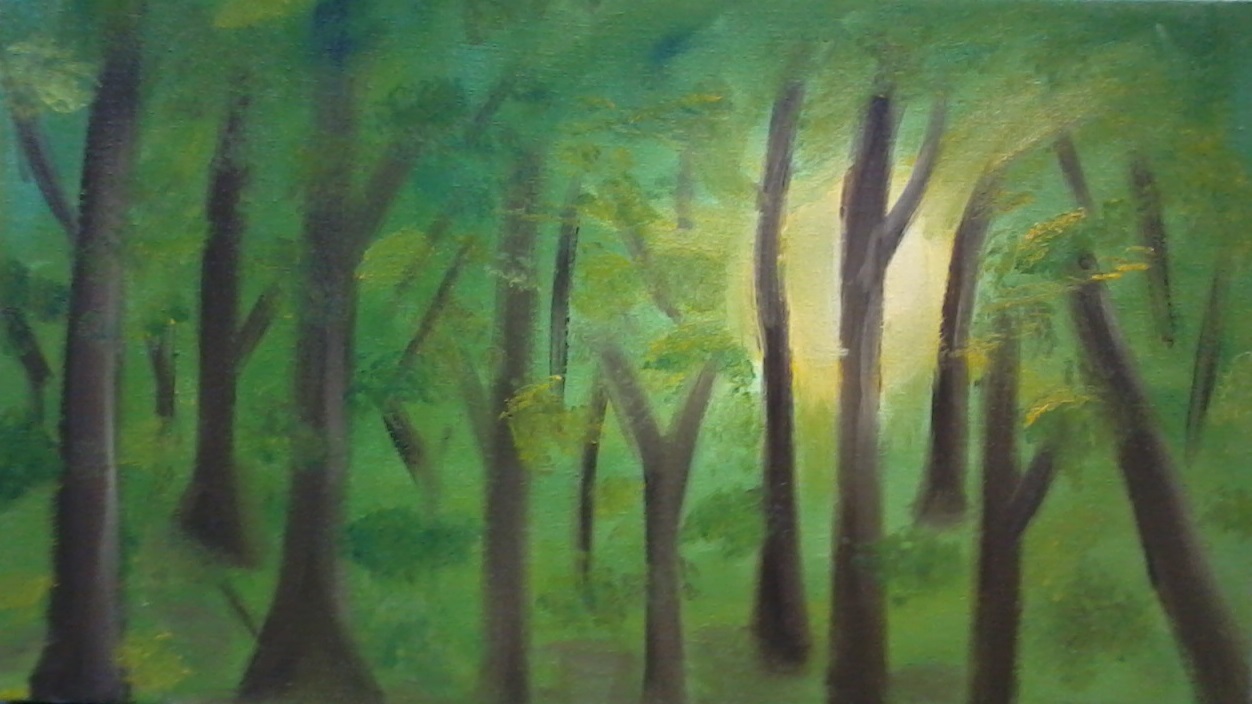1252x704 Quick Abstract Forest Frommetolu - Abstract Forest Painting