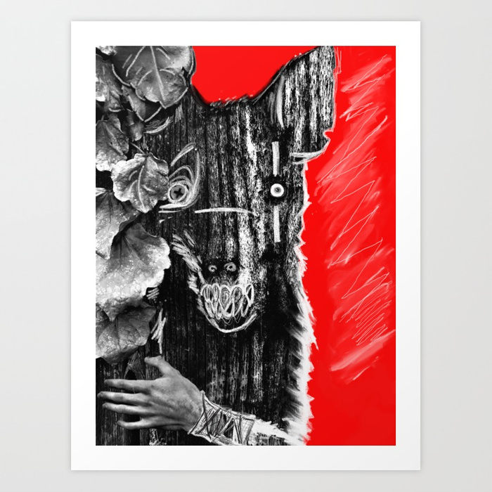 700x700 Abstract Fox Painting. Bird Watching. Art Print By - Abstract Fox Painting