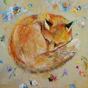 300x300 Abstract Fox Paintings Fine Art America - Abstract Fox Painting