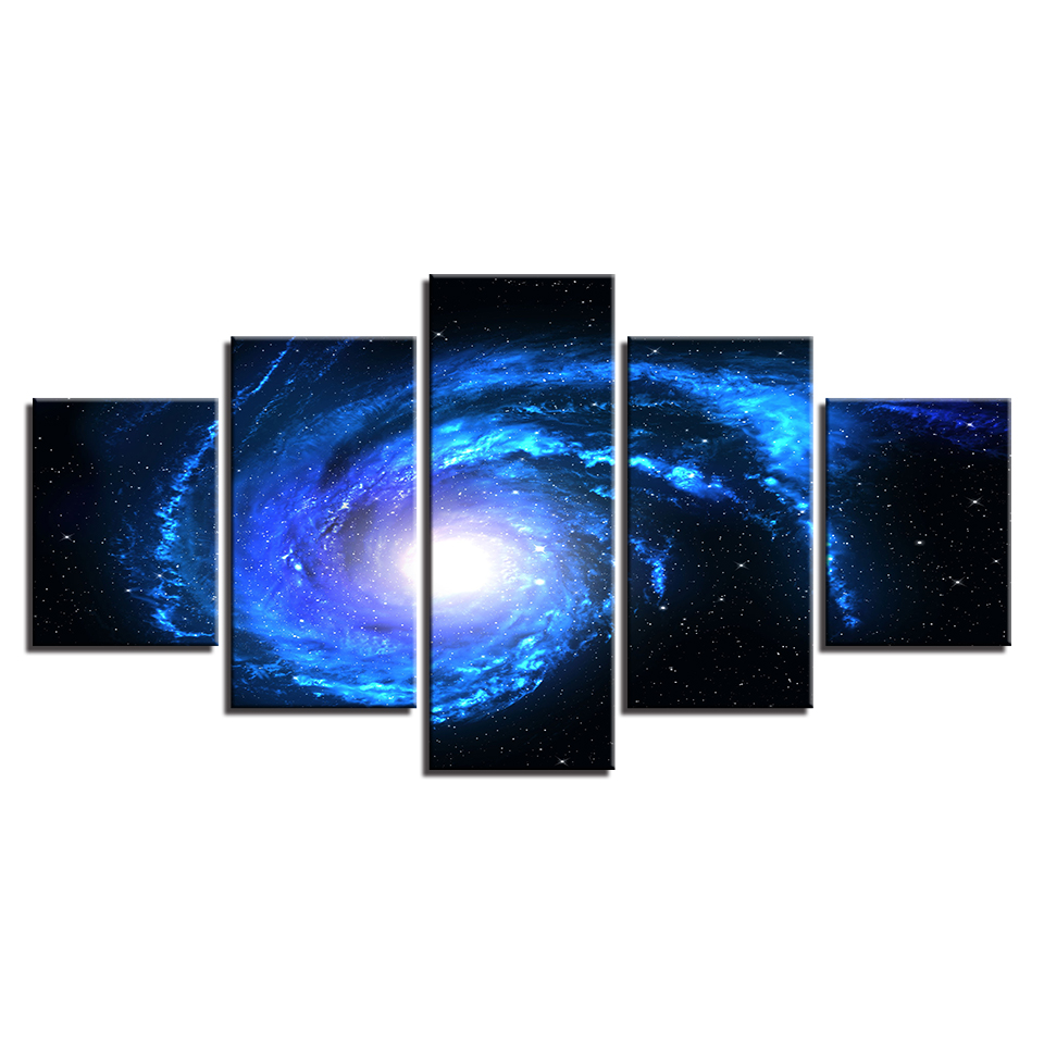 960x960 Canvas Hd Prints Pictures Living Room Framework 5 Pieces Cosmic - Abstract Galaxy Painting