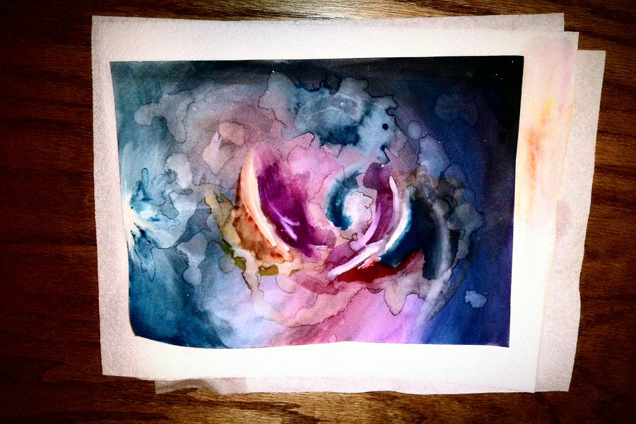 900x600 Galaxy Painting By Toxic God - Abstract Galaxy Painting