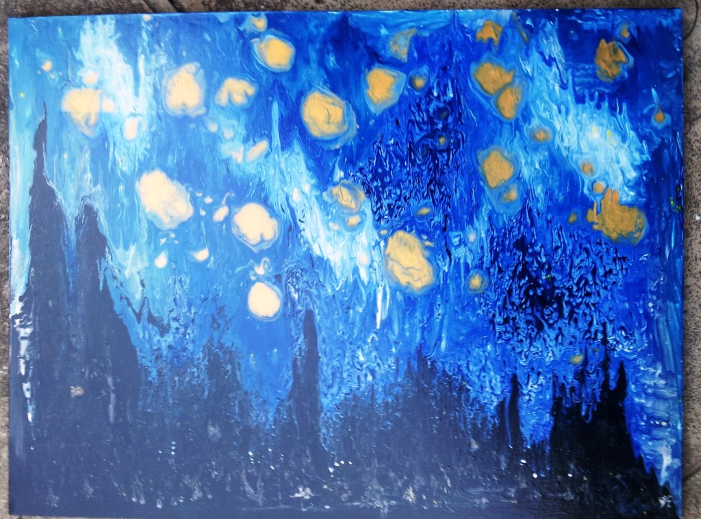 1024x758 Abstract Art Competition No.2 Painting Ideas Interior Design - Abstract Galaxy Painting