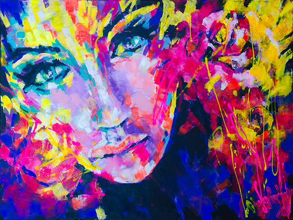 600x450 Abstract Portraits Perfume Of Garden Painting By Olga Rykova - Abstract Garden Painting