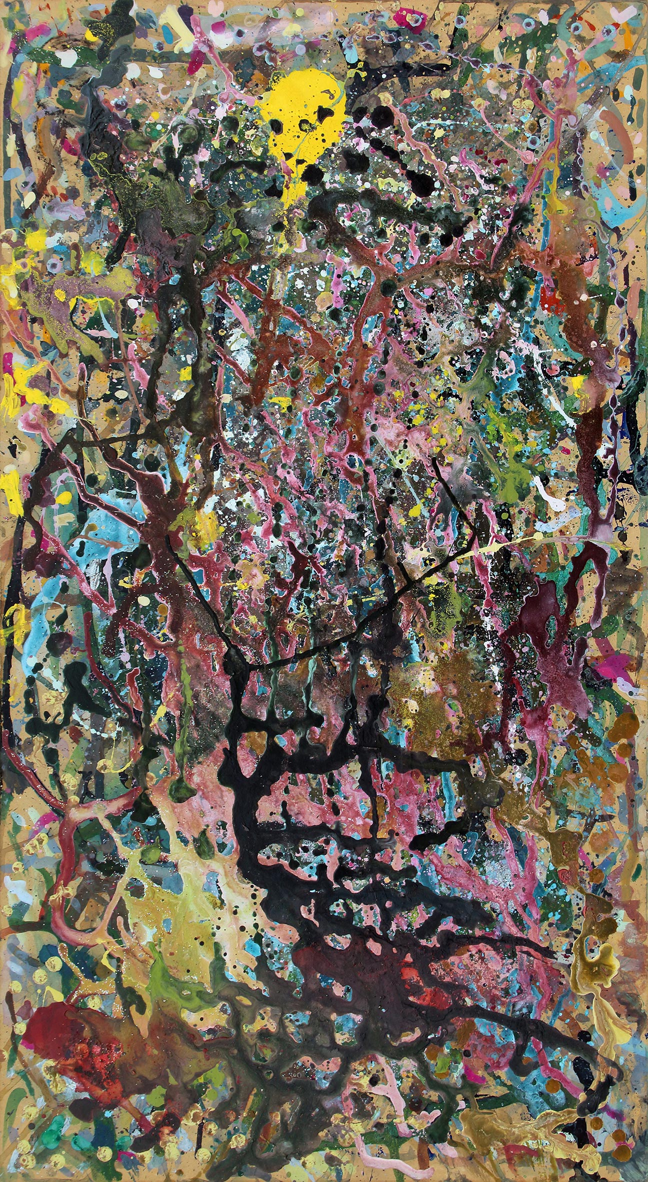 1296x2361 Abstract Painting - Abstract Garden Painting