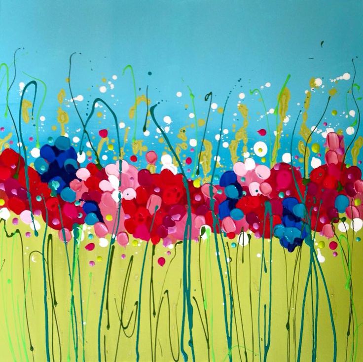 736x734 43 Best Paintings Images On Water Colors, Artworks - Abstract Garden Painting