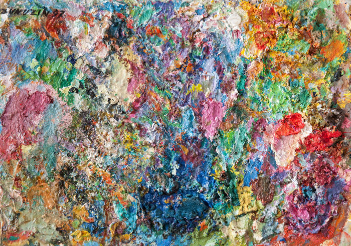 700x491 Original Abstract Painting For Sale Flower Garden By Abstract - Abstract Garden Painting