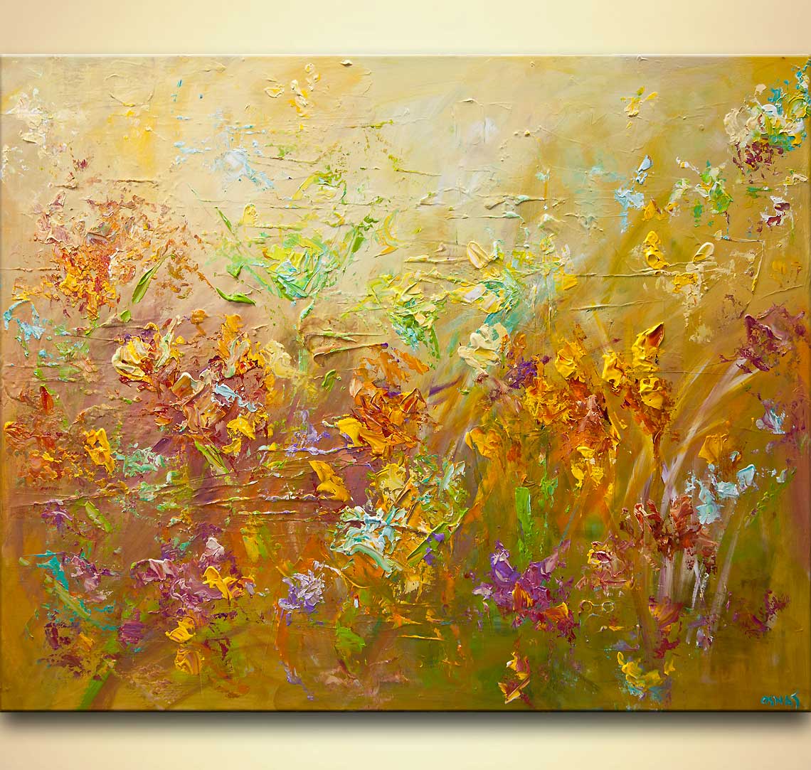 Abstract Garden Painting at PaintingValley.com | Explore collection of ...