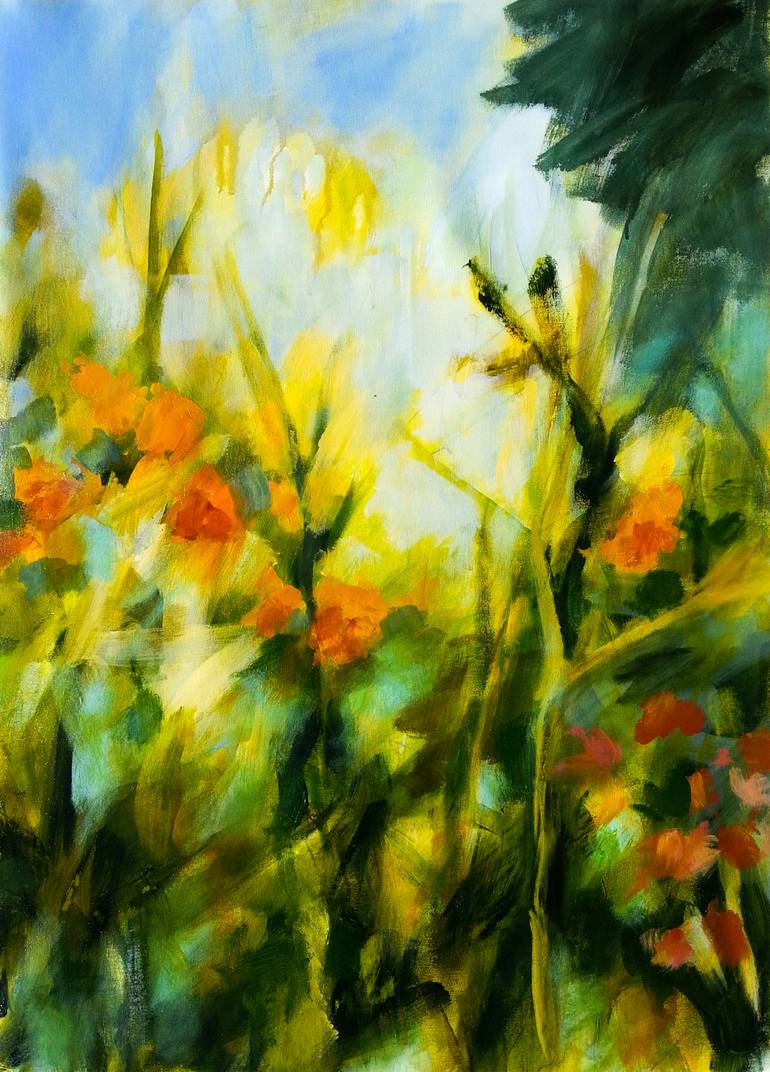 770x1072 Saatchi Art Autumn In The Garden 2 - Abstract Garden Painting