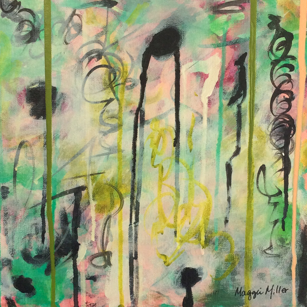 1000x1000 Abstract Garden Iii Painting Maggie G Miller Art Amp Design - Abstract Garden Painting