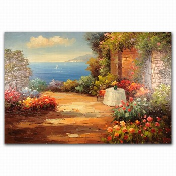 350x350 Abstract Garden Painting Beautiful Gardens Landscape Oil Painting - Abstract Garden Painting