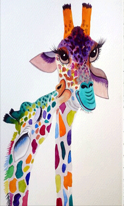 Abstract Giraffe Painting at PaintingValley.com | Explore collection of ...