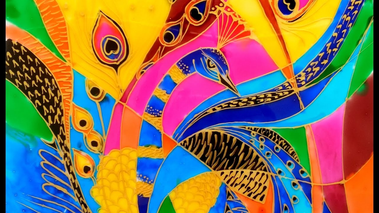 Abstract Glass Painting