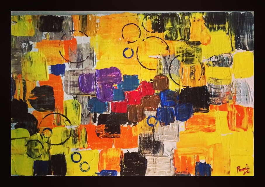 907x640 Abstract Glass Painting - Abstract Glass Painting