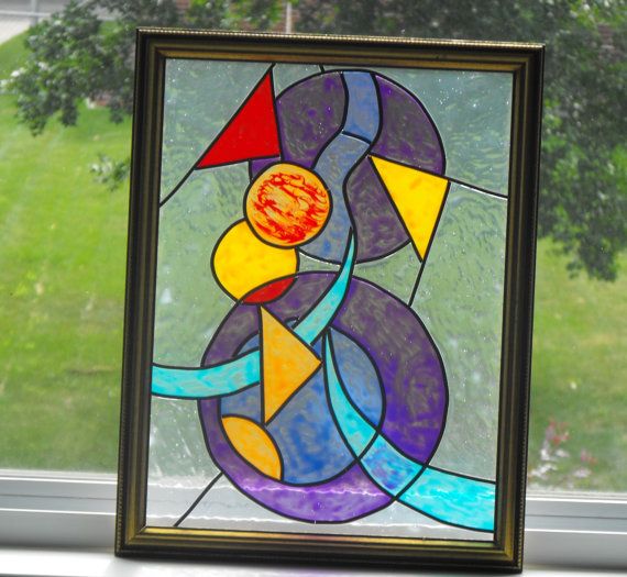 570x525 Abstract Glass Painting Outlines - Abstract Glass Painting