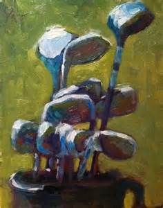 Abstract Golf Painting