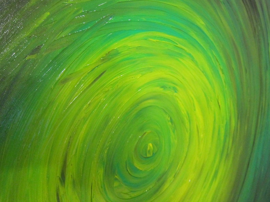 912x684 Green Abstract Painting Impasto Textured Modern Abstract Art Urban - Abstract Green Painting