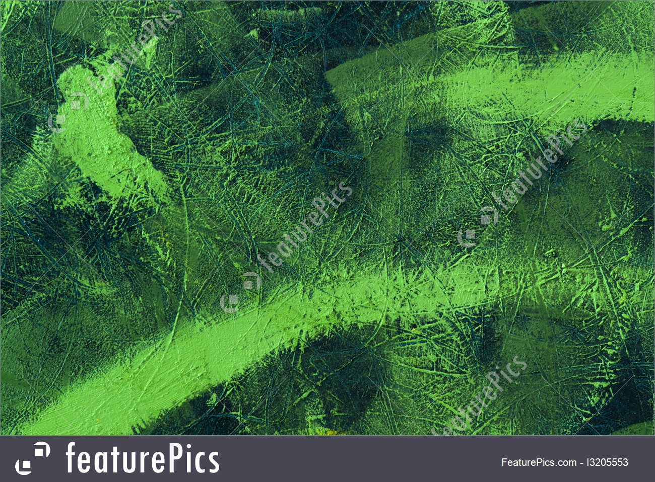 1300x958 Picture Of Painted Green Brush Strokes - Abstract Green Painting