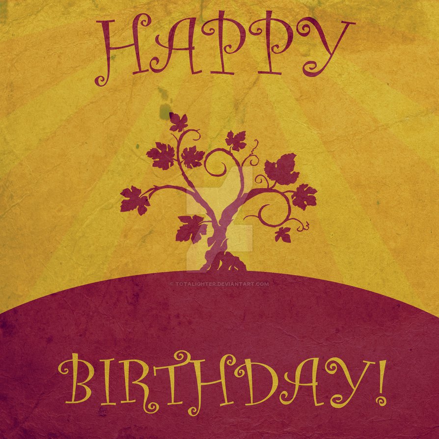 894x894 Happy Birthday Card By Totalighter - Abstract Happy Birthday Painting