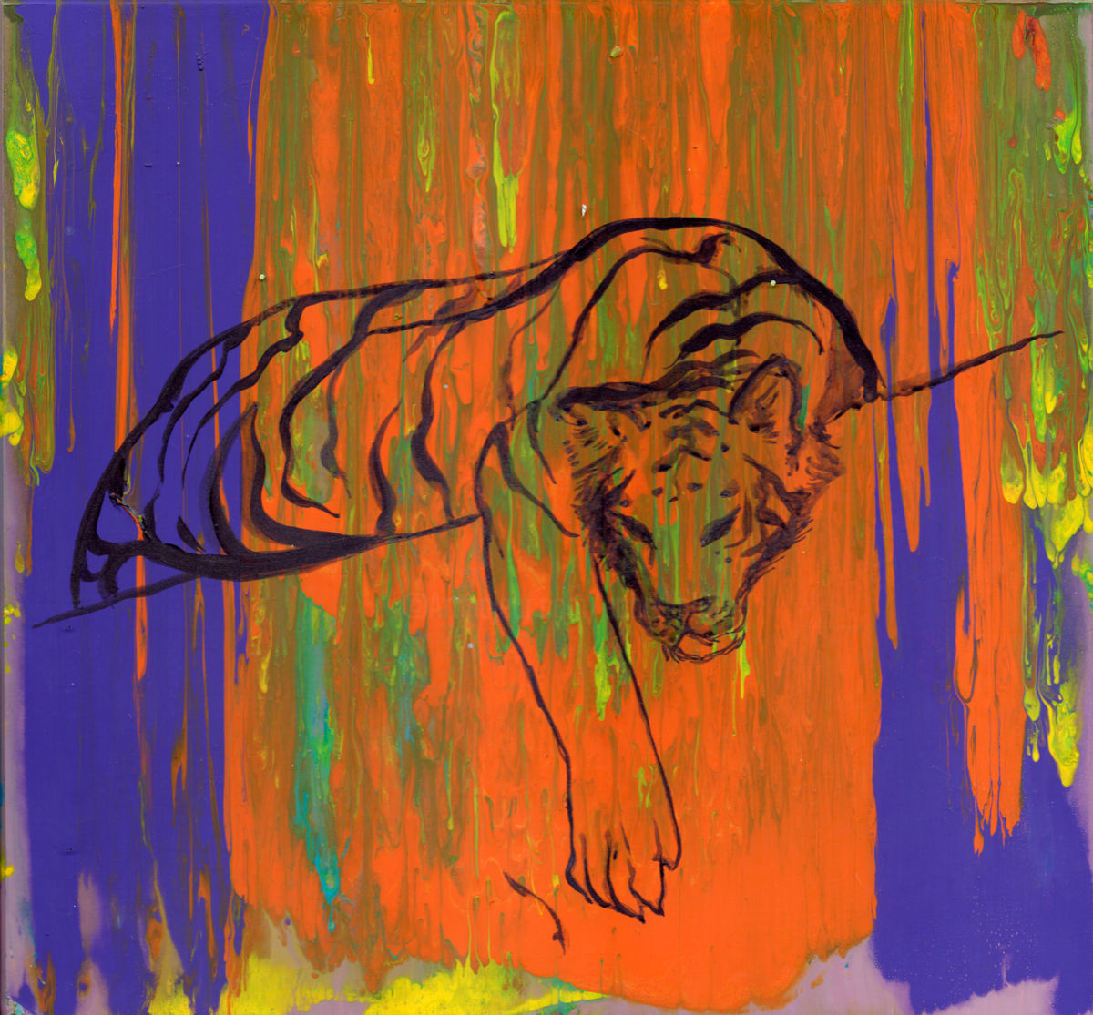 1200x1115 Aquarius Fair (Eileen) - Abstract Happy Birthday Painting