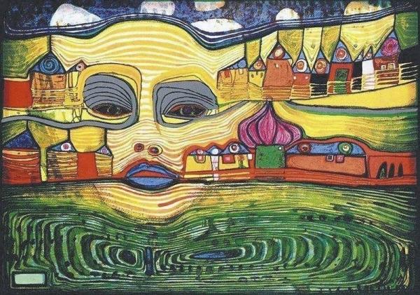 600x421 Beingpoet Happy Birthday Friedensreich Hundertwasser ! - Abstract Happy Birthday Painting