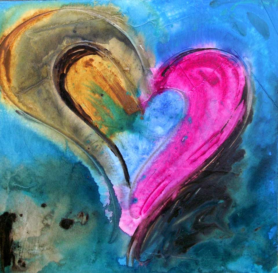 Abstract Heart Painting at PaintingValley.com | Explore collection of ...