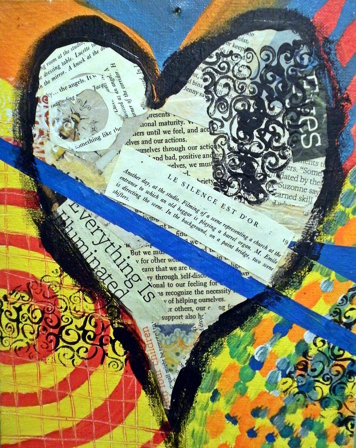 715x900 Internal Heart Painting By The Anxiously Abstract Artist - Abstract Heart Painting
