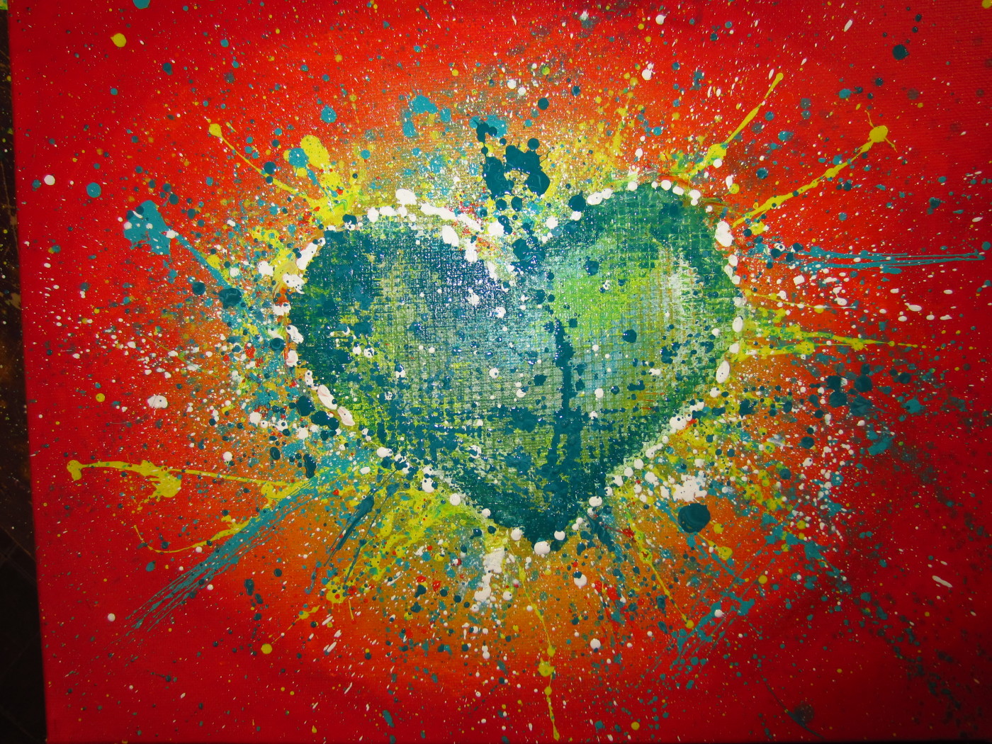 1400x1050 Let's Make A Painting Abstract Heart Painting - Abstract Heart Painting