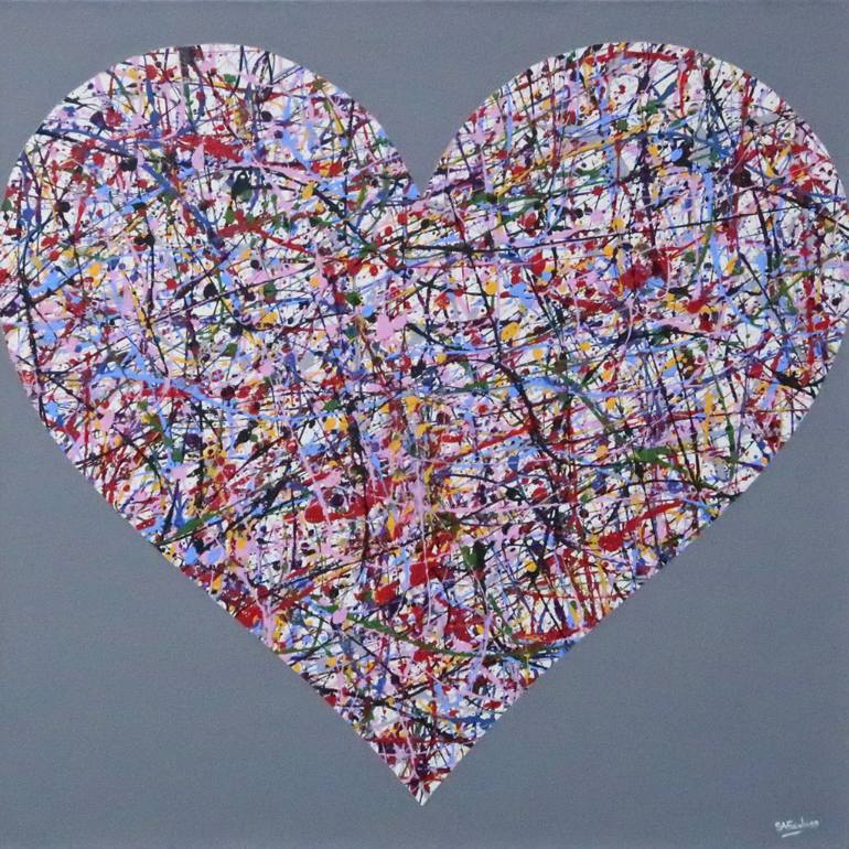 770x770 Saatchi Art Abstract Heart Painting By Simon Fairless - Abstract Heart Painting