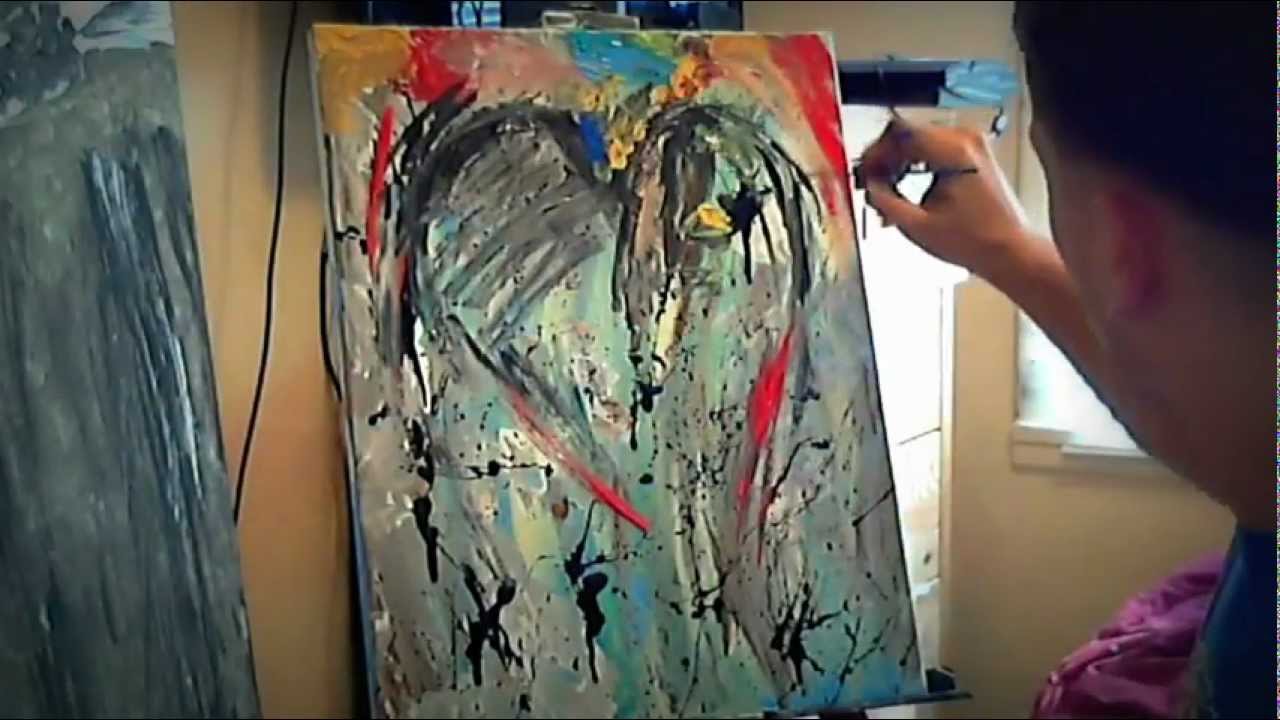 1280x720 Abstract Heart Painting - Abstract Heart Painting