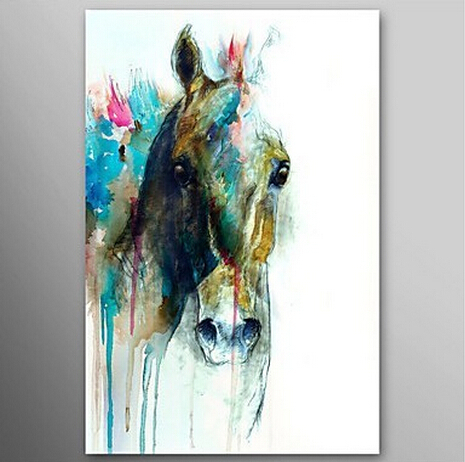 465x462 Free Shipping For Sell Wholesale 100% Hand Painted Modern Oil - Abstract Horse Head Painting