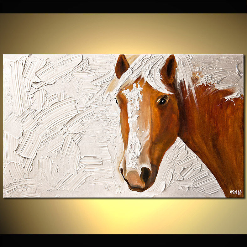 788x788 Painting - Abstract Horse Head Painting