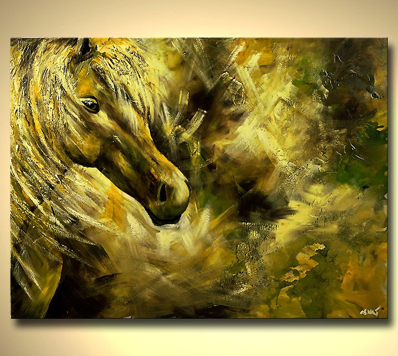 780x698 Abstract Art By Osnat Tzadok Artist Osnat Tzadok - Abstract Horse Head Painting