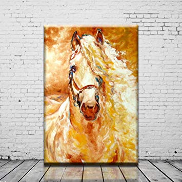 355x355 Abstract Horse Head Oil Painting Print On Canvas - Abstract Horse Head Painting