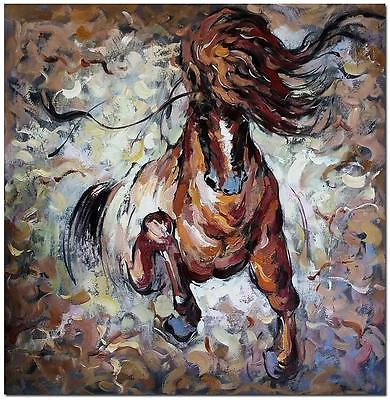 390x400 Hand Painted Abstract Horse Oil Painting On Canvas - Abstract Horse Oil Painting