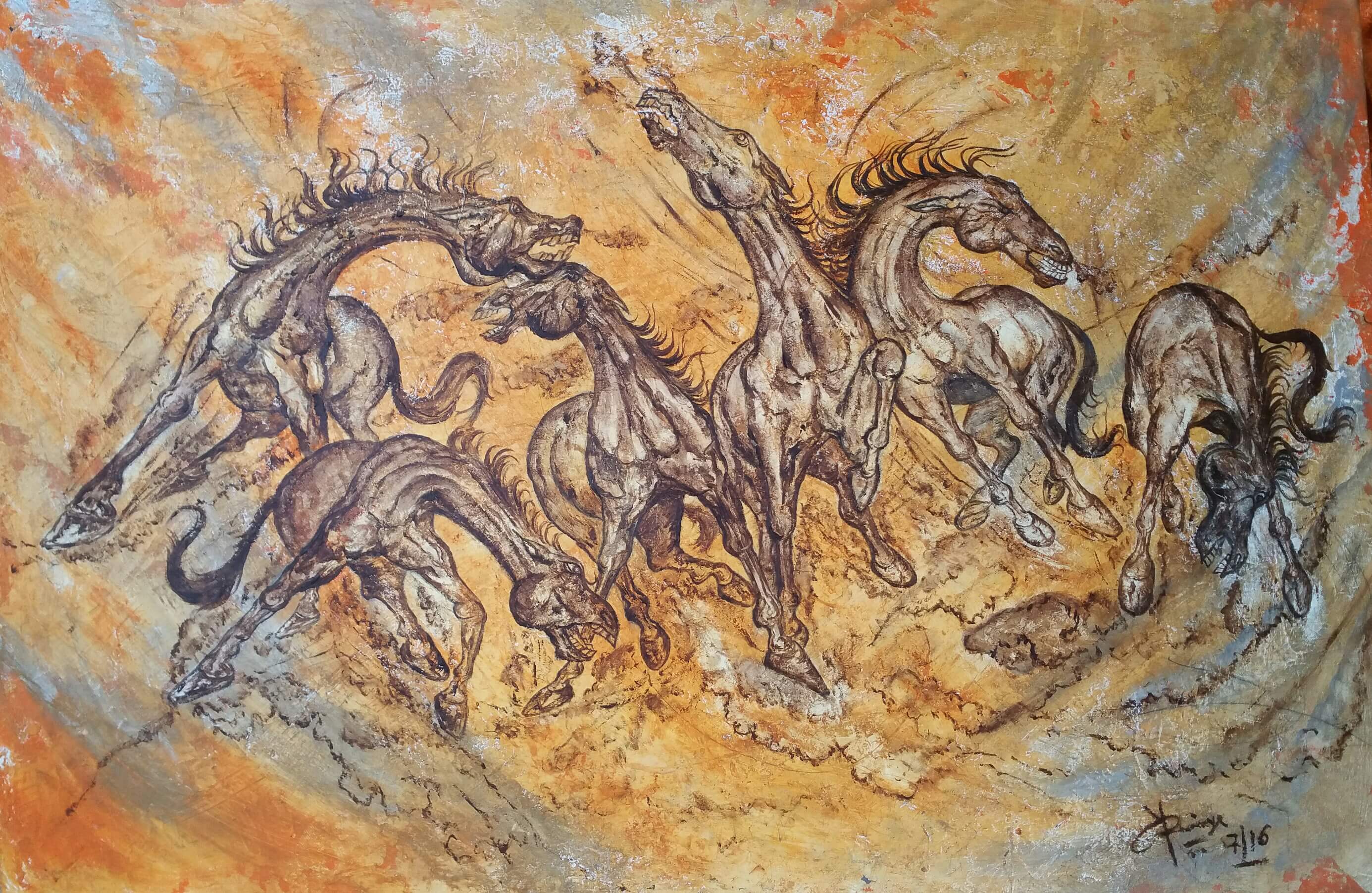 2771x1804 Buy Abstract Horse Paintings Online - Abstract Horse Painting