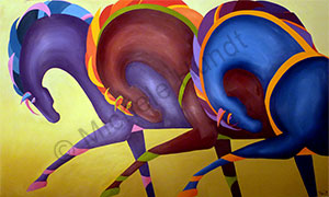 300x180 Equine Art By Michele Hundt - Abstract Horse Painting