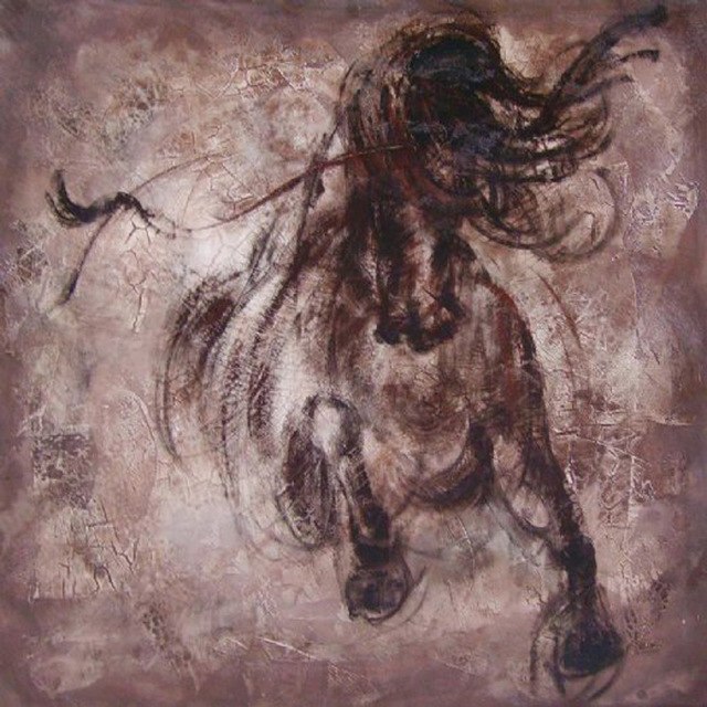 640x640 Manufacturer Wholesale High Quality Abstract Animal Oil Painting - Abstract Horse Painting