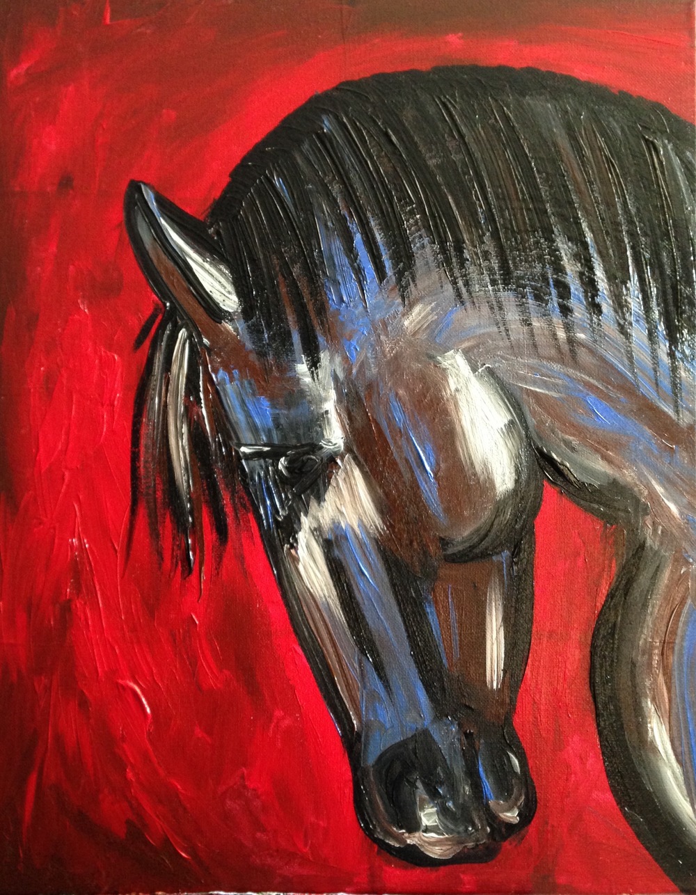 1000x1286 Abstract Horse' Painting Squeeze Spot - Abstract Horse Painting