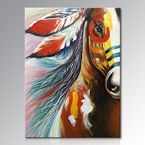 500x500 Winpeak Art Hand Painted Canvas Wall Art Abstract Horse Oil - Abstract Horse Painting On Canvas