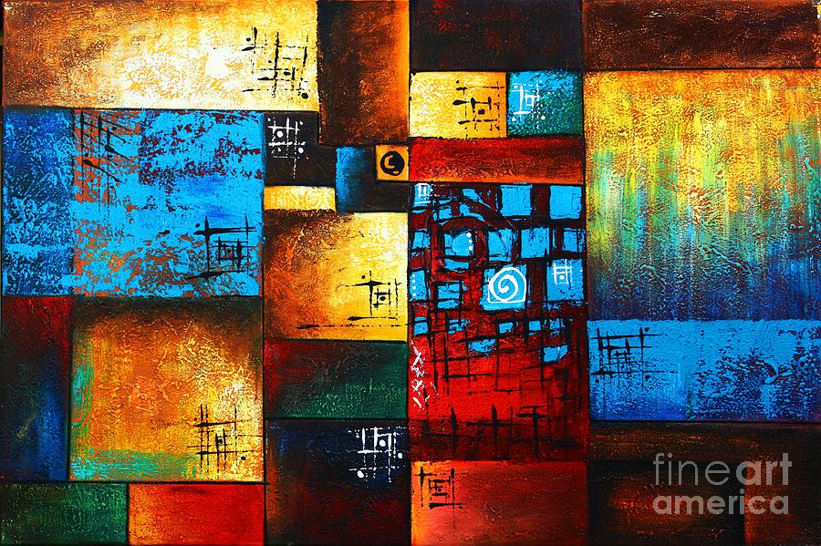 900x599 Abstract Oil Painting Modern Contemporary Art House Wall Deco By - Abstract House Painting