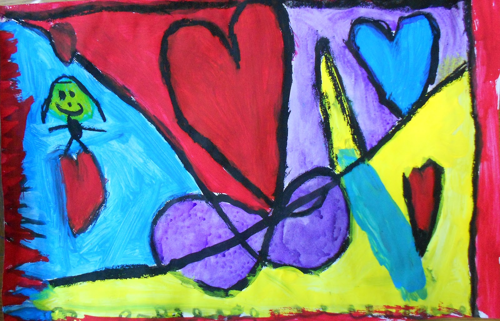 1600x1028 Learn, Explore, Create 2nd Grade Abstract Heart Paintings - Abstract Human Heart Painting