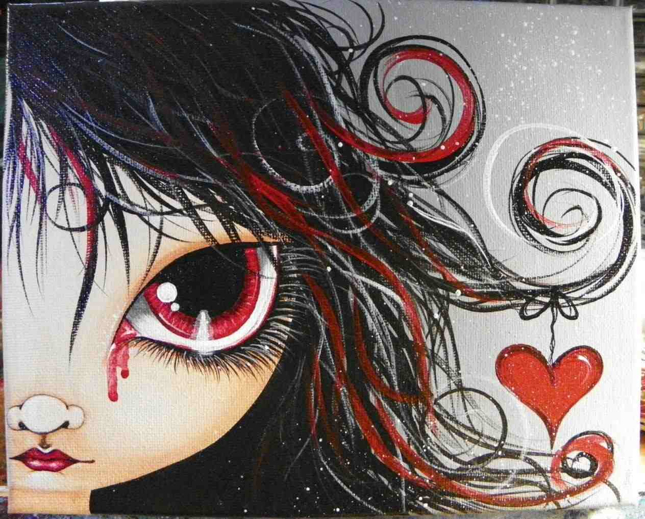 1264x1018 Painting Rhcom Anatomical Abstract Human Heart Paintings - Abstract Human Heart Painting