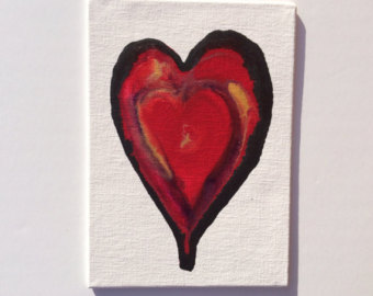 340x270 Very Large Heart Canvas Art Heart Painting Oil Painting - Abstract Human Heart Painting