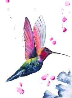 236x323 Another Abstract Hummingbird Painting By - Abstract Hummingbird Painting
