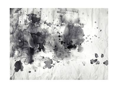 400x300 Abstract Black And White Ink Painting On Grunge Paper Texture Art - Abstract Ink Painting